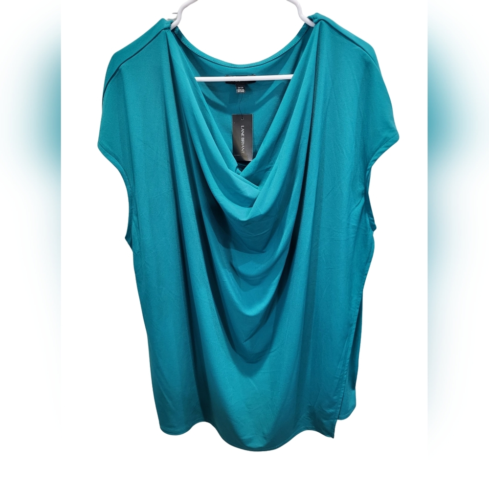 Lane Bryant Drape Neck Jersey Blouse